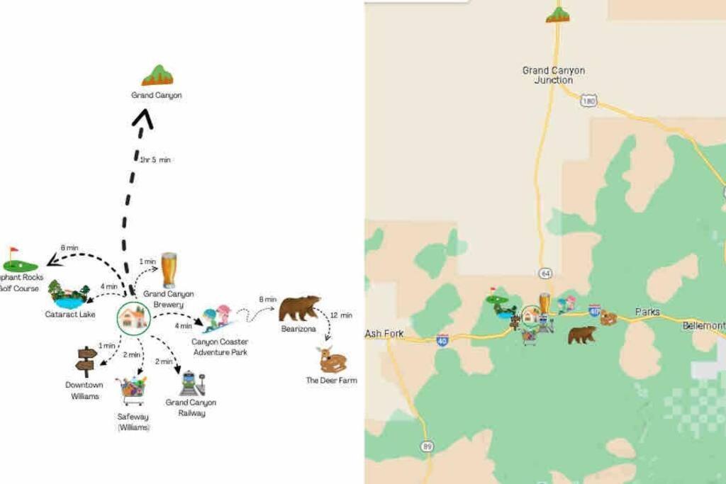Walk To Gc Train Depot And Route 66, King Beds, Game Room, Bbq, Firepit Williams Eksteriør billede